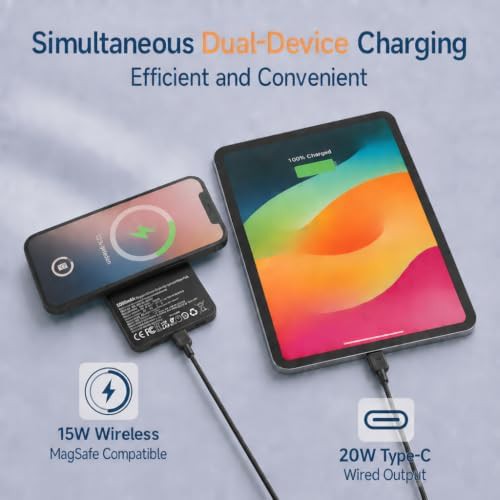 Magnetic wireless slim charger 5000mAh — photo 5