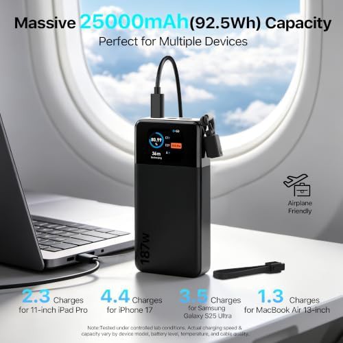High output 187w laptop portable charger — photo 4