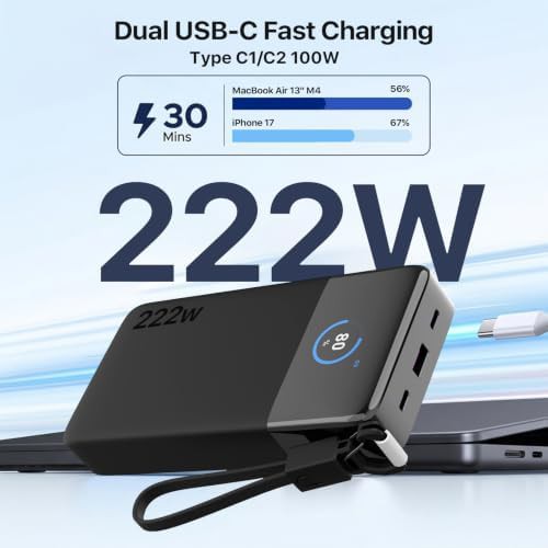 Laptop power bank 222w with detachable cable — photo 3