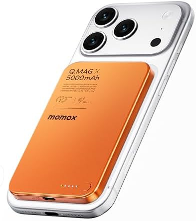 Cosmic orange slim magnetic wireless charger