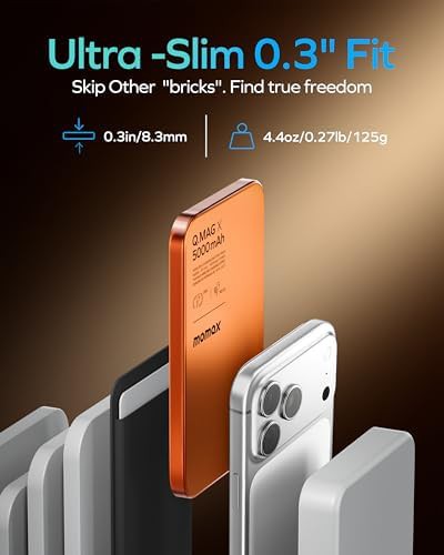 Cosmic orange slim magnetic wireless charger — photo 3