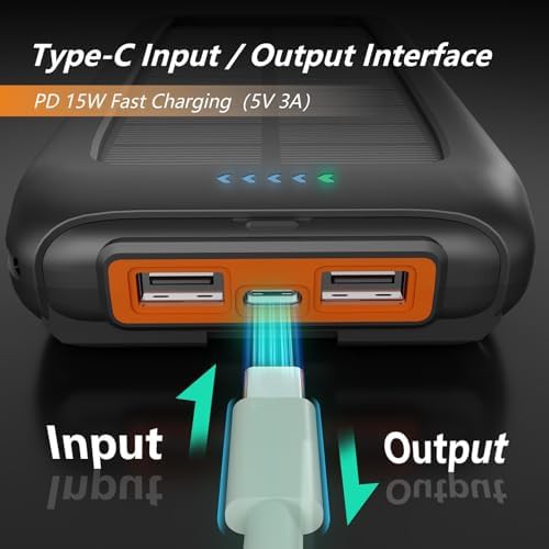 Portable solar phone charger with three ports — photo 4
