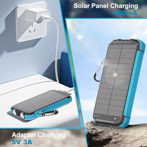 Camping solar charger with dual flashlights — photo 4