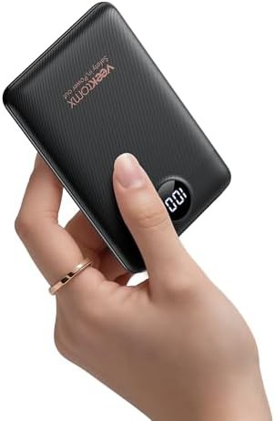 Ultra slim black portable charger 10000mAh