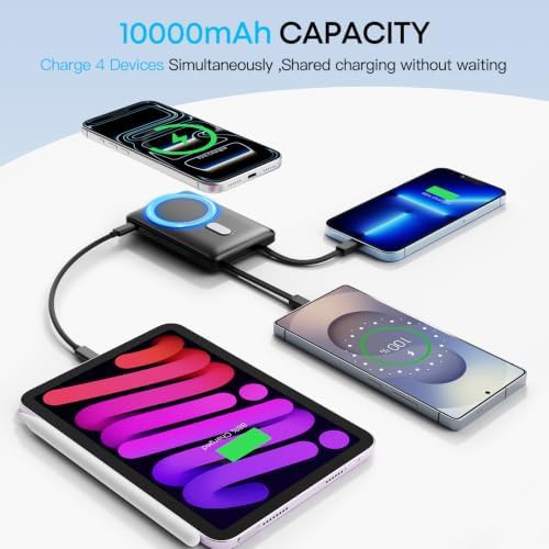 Magnetic portable charger with built-in cable — photo 3