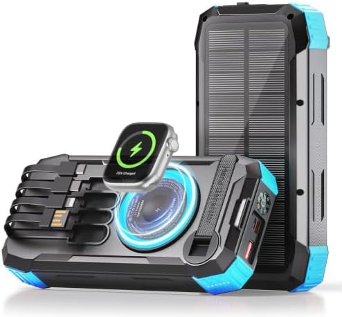 Hand crank solar bank with wireless charging