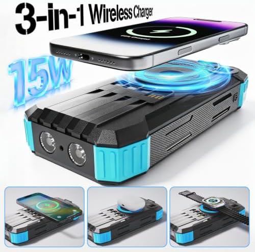 Hand crank solar bank with wireless charging — photo 5