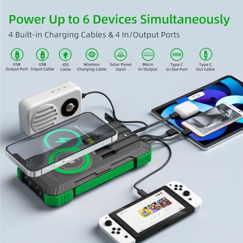 Fast charging solar battery with six output ports — photo 3