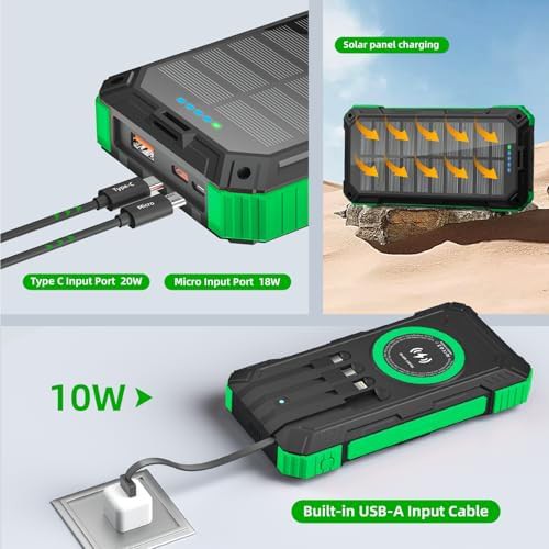 Fast charging solar battery with six output ports — photo 5