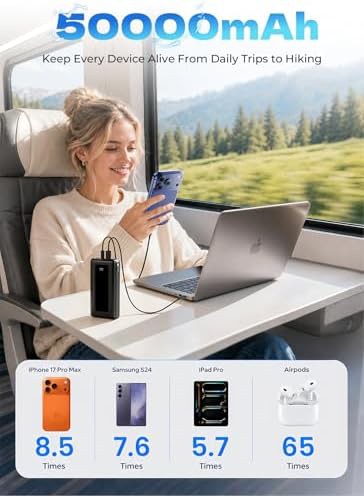 High capacity power bank with built in cables — photo 3