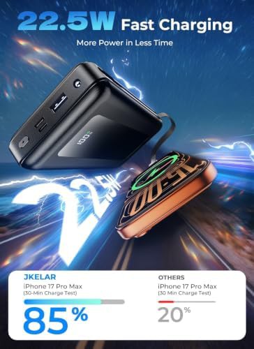 High capacity power bank with built in cables — photo 4