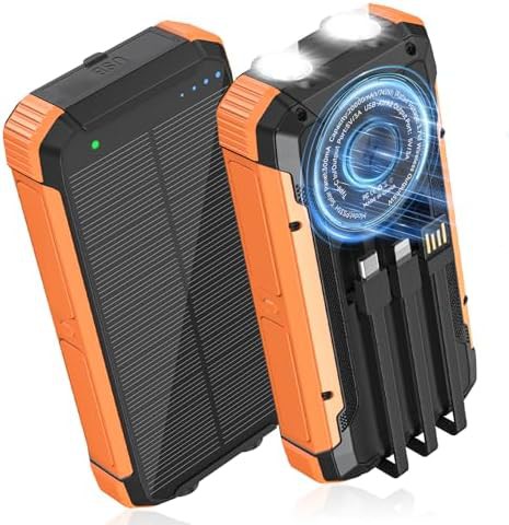Portable wireless solar charger for mobile devices
