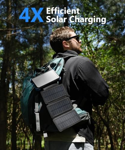 Solar power bank with four folding panels — photo 4