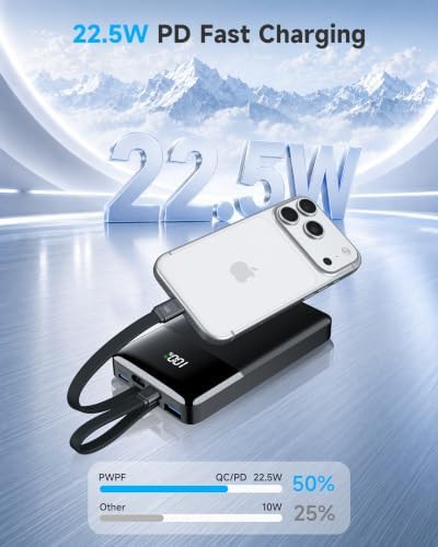 Power bank with integrated Lightning and USB-C — photo 3