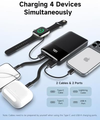 Power bank with integrated Lightning and USB-C — photo 4