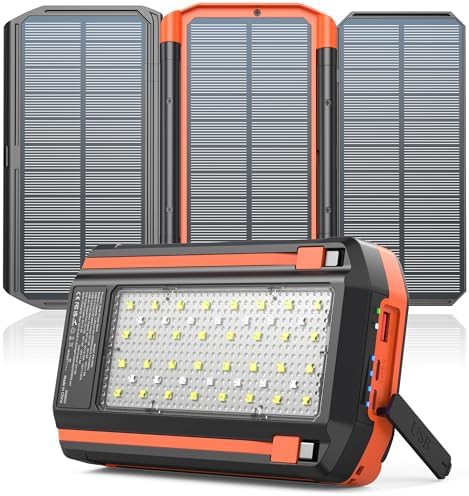 Portable solar charger with three panels