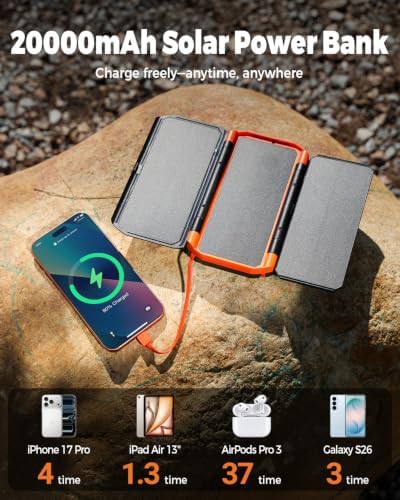 Portable solar charger with three panels — photo 5