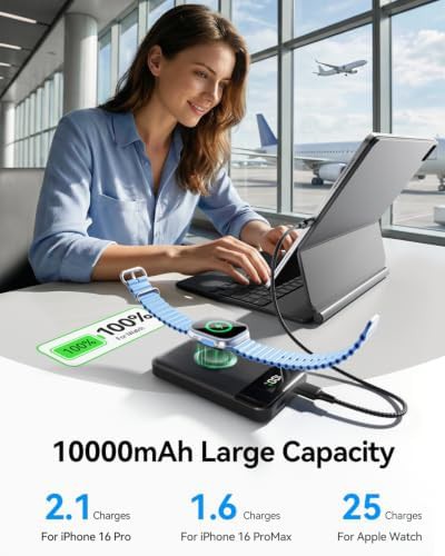 Black MagSafe compatible portable charger 10000mAh — photo 5