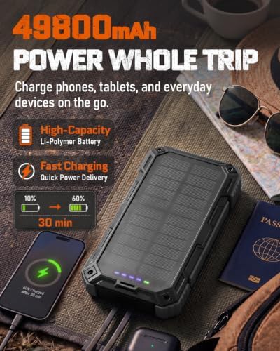 Large capacity solar charger power bank — photo 3