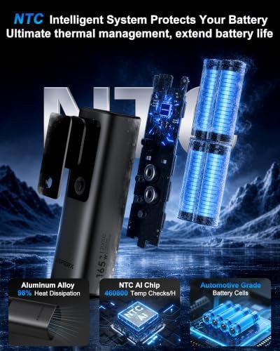 Aluminum 165W laptop power bank with display — photo 4