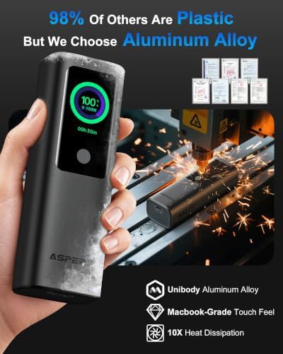 Aluminum 165W laptop power bank with display — photo 5