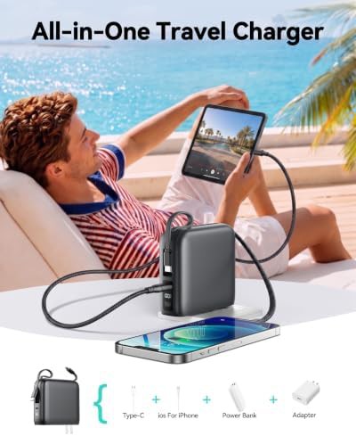 Portable charger with wall plug 20000mAh — photo 3