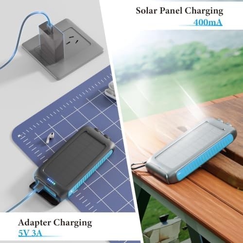 Waterproof solar power bank with carabiner clip — photo 3