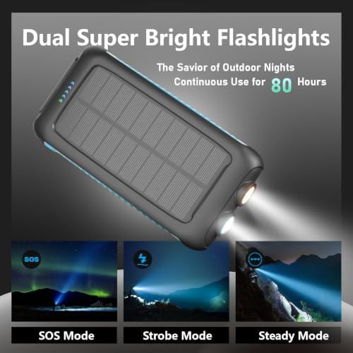 Waterproof solar power bank with carabiner clip — photo 4