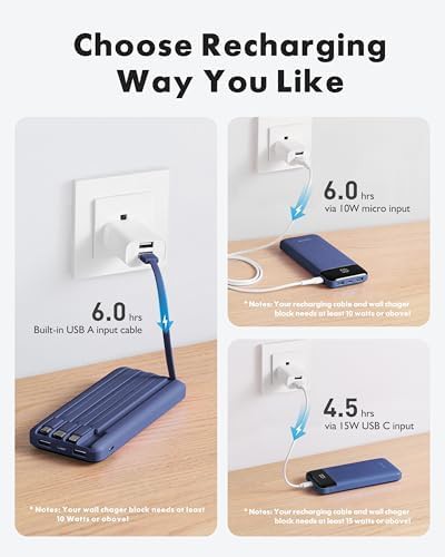 Slim ten thousand mah four cable charger — photo 4