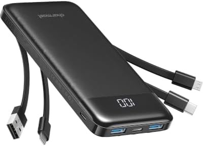 Slim portable power with reinforced cables