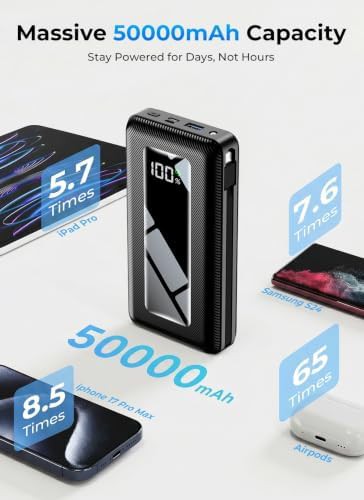 High capacity 50000mAh travel power bank — photo 3