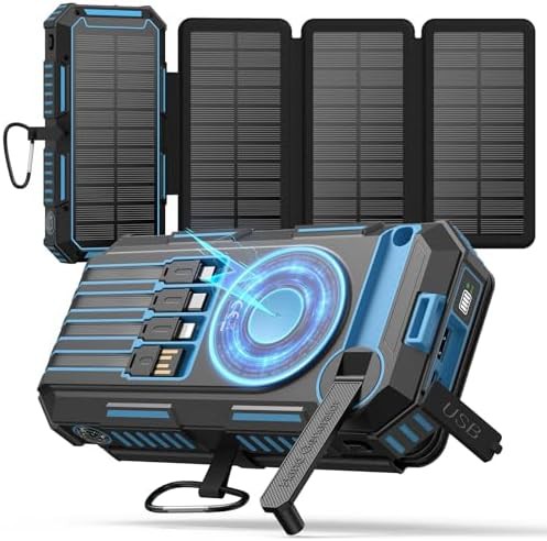 Magnetic Solar Charger with Crank