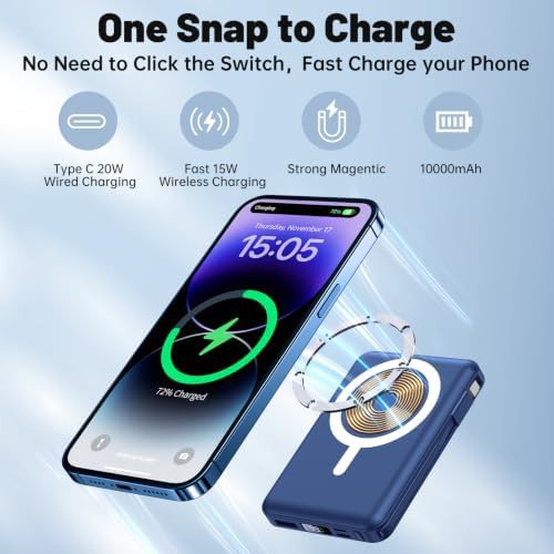Dual USB-C magnetic wireless power bank — photo 4
