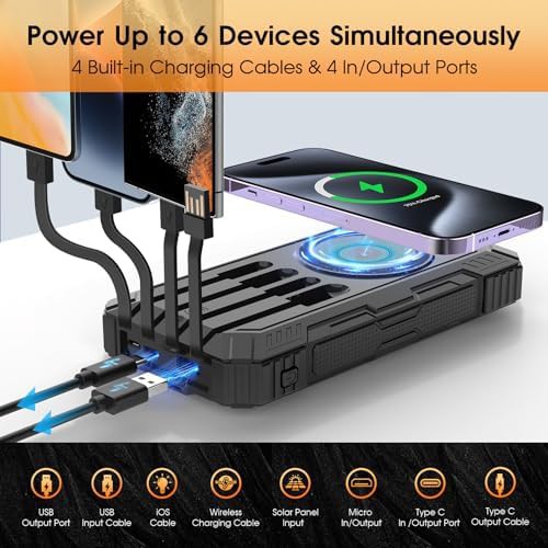 High capacity solar charger with wireless pad — photo 4