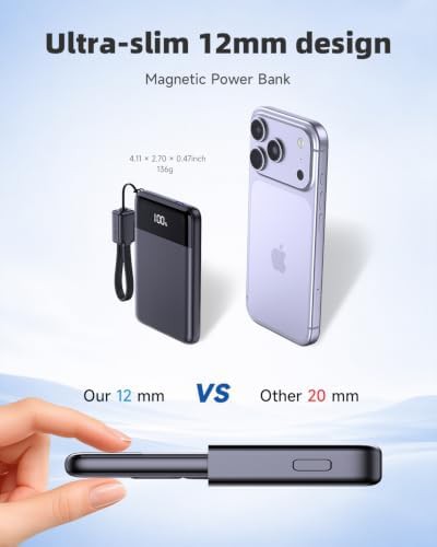 Slim magnetic wireless portable charger — photo 4