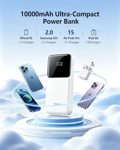Slim white fast charging battery pack — photo 4