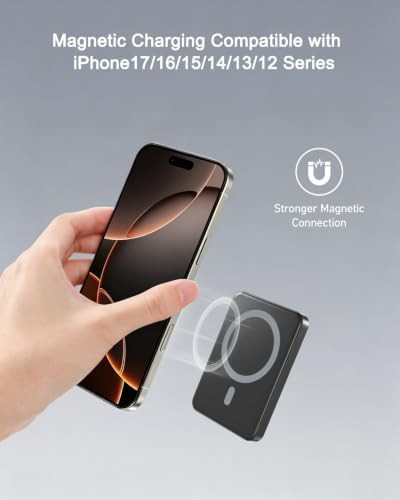 Ultra slim black magnetic wireless battery — photo 3