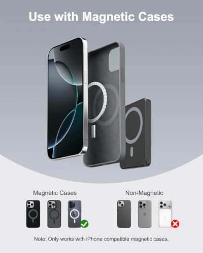 Ultra slim black magnetic wireless battery — photo 4