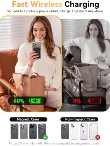 Magnetic portable charger with leather stand — photo 3