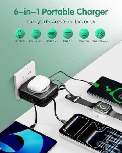 Black MagSafe power bank with wall plug — photo 4