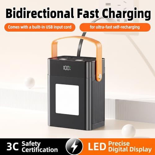 High capacity power bank with cables — photo 4