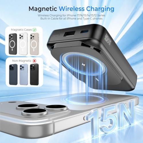Magnetic power bank with integrated stand — photo 5
