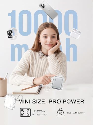 Mini portable charger with built-in cable — photo 4