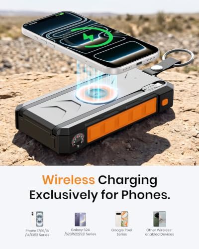 High capacity solar charger with wireless — photo 5