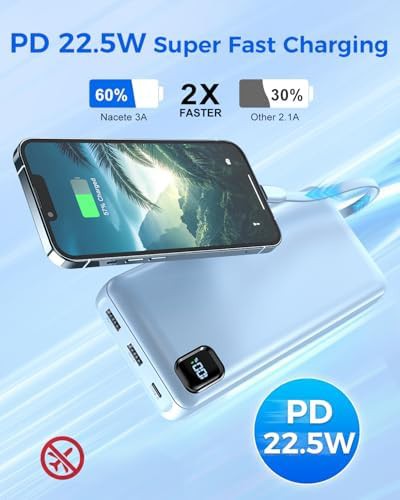 Fast charging power bank with built-in cables — photo 3