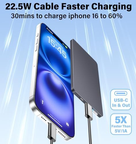 Slim black magnetic wireless battery pack — photo 3