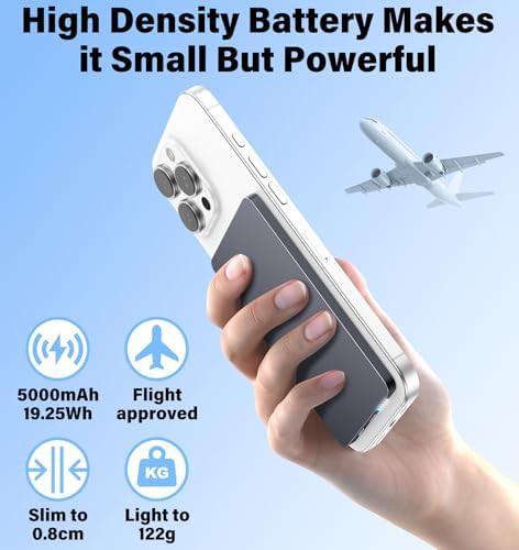 Slim black magnetic wireless battery pack — photo 4